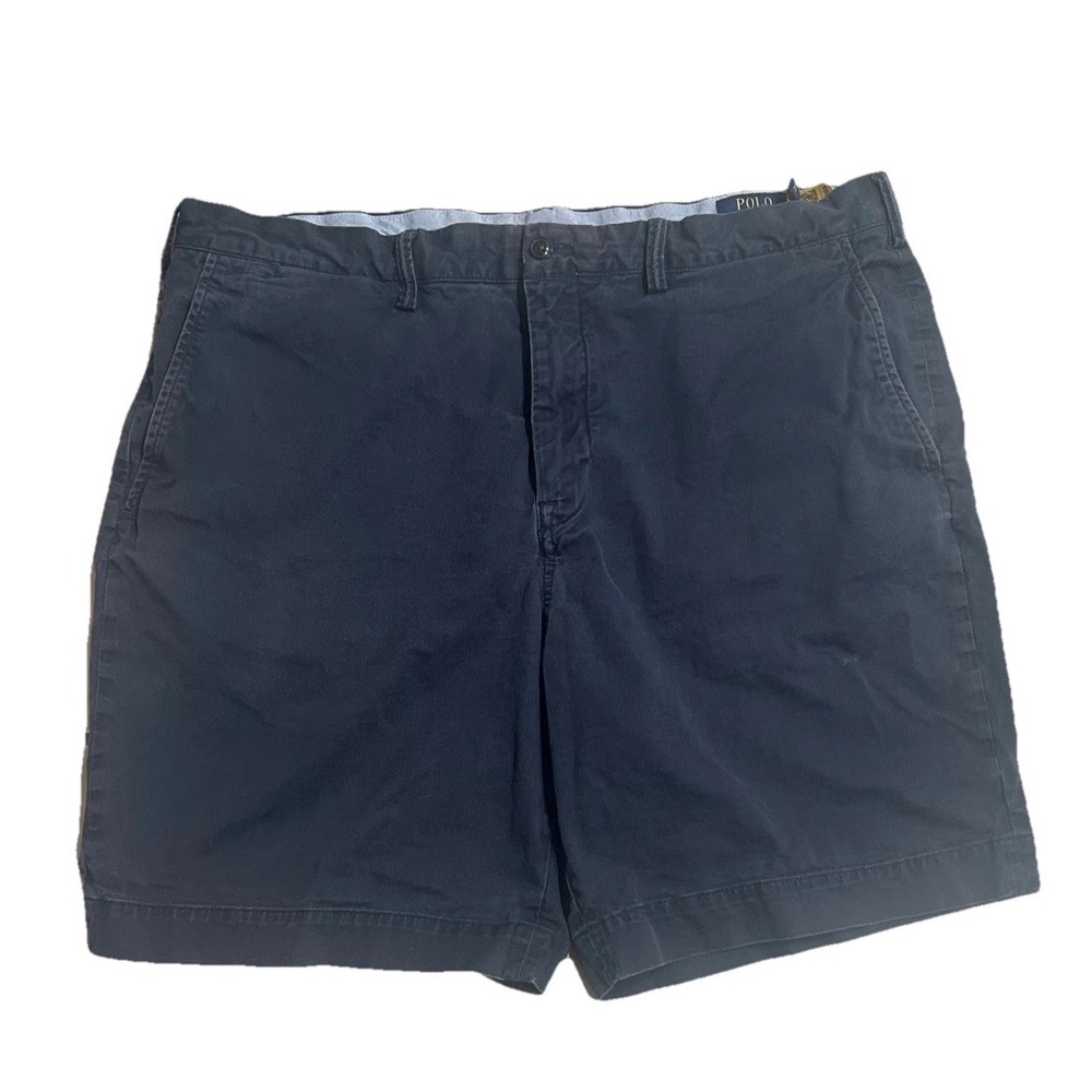 Polo Ralph Lauren Mens Stretch Classic Fit Chino Shorts Navy Blue Size 40